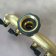 Load image into Gallery viewer, SOMMERLAND Heavy Duty Brass 4 Way Garden Hose Shut Off Connector (Brass Overmold-1PK)