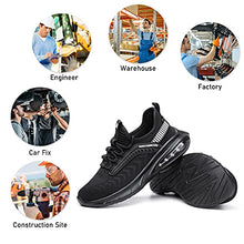 Load image into Gallery viewer, Steel Toe Shoes for Men Work Women Lightweight Air Cushion Sneakers Slip Resistant Safety Work Boots Indestructible Shoe