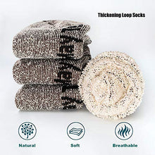 Load image into Gallery viewer, Time May Tell Mens Merino Wool Hiking Cushion Socks Pack (2Brown,Light grey,Dark grey(4 pairs), US Size 5~9)
