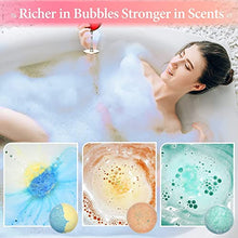 Load image into Gallery viewer, Exfoliating Back Scrubber for Shower and 12 Pcs Bath Bombs Gift Set Bundle for Her/Him