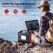 Load image into Gallery viewer, 300W Portable Power Station, BUTURE 266Wh Solar Outdoor Generator, 72000mAh 60W PD Power Bank with Dual 110V Pure Sine Wave AC Outlets 12V/10A DC Out, CPAP Battery Power Supply for Camping Emergency