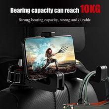 Load image into Gallery viewer, 2 Pcs New Styles Car Hooks, Car Seat Back Hooks with Phone Holder, Vehicle Seat Back Hanger Hook, Universal adjustable car headrest hook for Holding Phones and Hanging Bag, Purse, Grocery