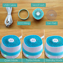 Load image into Gallery viewer, VentiFresh ECO Compact Air Purifier - Source Air Cleaner for Toilet, Cat Litter Box, Trash Can and Laundry - Filterless Air Purifier