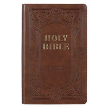 Load image into Gallery viewer, KJV Holy Bible, Giant Print Standard Size Faux Leather Red Letter Edition - Ribbon Marker, King James Version, Medium Brown