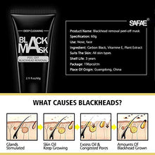 Load image into Gallery viewer, SAFAE Blackhead Remover Mask, Blackhead Peel Off Mask, Acne and Oil Control, Black Peel Off Mask with Brush, Black Mask Deep Cleansing Facial Mask for Face Nose