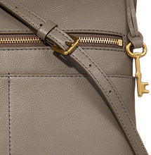 Load image into Gallery viewer, Fossil Women's Fiona Leather Large Crossbody Handbag, Grey
