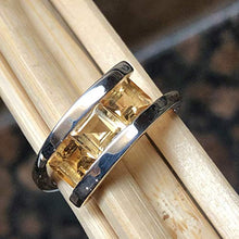 Load image into Gallery viewer, Natural 2ct Golden Citrine 925 Solid Sterling Silver Ring Size 6, 6.75, 7, 7.75, 8, 10