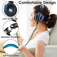 Load image into Gallery viewer, Gaming Headset for Xbox One,PS4,PC,Laptop,Tablet with Mic,Pro Over Ear Headphones,Noise Canceling,USB Led Light,Stereo Bass Surround for Kids,Mac,Smartphones