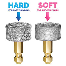 Load image into Gallery viewer, LuckyTail Dog Nail Grinder Replaceable Extra Hard & Super Soft Grinding Heads – Diamond Tips for Professional Pet Claw Trimmer and Grooming Tool Kit – (Pack of 2)