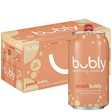 Load image into Gallery viewer, Bubly Sparkling Water, Peach, 12 Fl Oz (pack of 8)