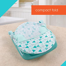 Load image into Gallery viewer, Summer Deluxe Baby Bather with Warming Wings (Green Triangle) - Bath Support for Use in the Sink or Bathtub - Includes 3 Reclining Positions