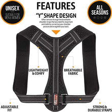Load image into Gallery viewer, Posture Corrector for Men and Women - Upper Back Brace Straightener with Adjustable Breathable Clavicle Support Effective for Neck, Back and Shoulder Pain Relief Lumbar Support (Regular)