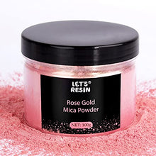 Load image into Gallery viewer, LET'S RESIN Rose Gold Mica Powder, 3.5OZ/100G Massive Color Pigment Powder, Pearl Resin Mica Powder for Epoxy Resin, Nail Art, Slime, Bath Bomb, DIY Crafting Projects