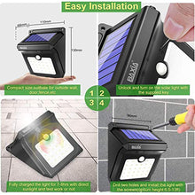 Load image into Gallery viewer, BAXIA TECHNOLOGY Solar Outdoor Lights Wireless Security Motion Sensor Outdoor Lights Solar Lights Outdoor Waterproof for Front Door,Backyard,Steps,Garage,Garden (400LM,4 Packs)