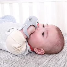 Load image into Gallery viewer, Smily Mia Penguin Buddy Never Drop Silicone Baby Teething Toy for 0-6month Infants, Baby Chew Toys for Sucking Needs, Hand Pacifier for Breast Feeding Babies, Car Seat Toy for New Born, Grey