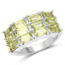 Load image into Gallery viewer, 4.32 Carat Genuine Peridot .925 Sterling Silver Ring