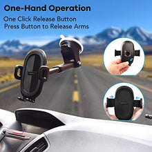 Load image into Gallery viewer, Suction Cup Phone Holder for Windshield/Dashboard/Window, Universal Dashboard & Windshield Sturdy Suction Cup Car Phone Mount with Strong Sticky Gel Pad,Compatible W/ iPhone, Samsung &Other Smartphone