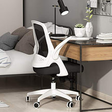 Load image into Gallery viewer, Hbada Office Task Desk Chair Swivel Home Comfort Chairs with Flip-up Arms and Adjustable Height, White