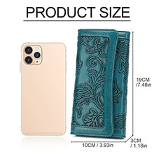 Load image into Gallery viewer, MEITRUE Women's Wallet Leather RFID Blocking Trifold Ladies Purse Embossed long Clutch Card Holder Phone Checkbook Organizer 2214