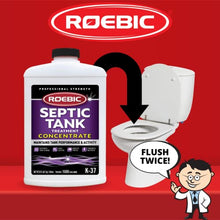 Load image into Gallery viewer, Roebic K-37-Q Septic Tank Treatment Removes Clogs, Environmentally Friendly Bacteria Enzymes Safe for Toilets, Works for 1 Year, 32 Fl Oz