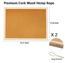Load image into Gallery viewer, 2 Pack Cork Board Bulletin Board, Hanging Pins Board, Frame Linen Wall -Message Vision Board (2 Pcs 11.7 x 15.8 inch)