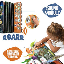 Load image into Gallery viewer, Pack of 12 Toy Dinosaurs Figures With Interactive Dinosaur Sound Book - Realistic Looking Dino Toys for Boys and Girls 3 Years Old & Up