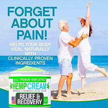 Load image into Gallery viewer, Instant Hemp Cream - Made in USA - Relieves Muscle, Foot, Shoulder, Joints and Back - Natural Hemp Oil Extract Gel with MSM - Glucosаminе - Arnica - Turmeric - 4oz