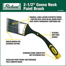 Load image into Gallery viewer, Richard 80833 Goose Neck Angular Paint Brush with Flexible Soft Grip Handle, 2-1/2"