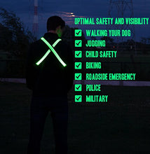 Load image into Gallery viewer, LED Reflective Belt - USB Rechargeable - High Visibility Gear for Running, Walking & Cycling - Fits Women, Men & Kids - Fully Adjustable & Lightweight - Safer Than a Reflective Vest - Green, Red, Blue
