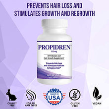 Load image into Gallery viewer, Propidren by HairGenics - DHT Blocker & Hair Growth Capsules to Prevent Hair Loss & Stimulate Hair Follicles, to Stop Hair Loss & Regrow Hair. Proprietary Anti-Hair Loss & Hair Regrowth Treatment.