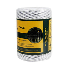 Load image into Gallery viewer, Farmily Portable Electric Fence Polywire, 1312 Feet 400 Meter, 6 Conductors, White Color