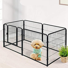 Load image into Gallery viewer, N/D Pet Fence for Medium and Large Dogs — 6 pet cage Plates, pet Fence, Square Pole, Foldable pet Fence, Gauge Ring, Training Ring, pet Supplies for Indoor/Outdoor kennels