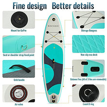 Load image into Gallery viewer, Kicode Inflatable Paddle Board for Adults (6 Inches Thick) Premium Stand Up SUP Accessories & Carry Bag, Waterproof Bag, Non-Slip Deck, Leash, Pump, Waterproof Phone Pouch, Green & Gray