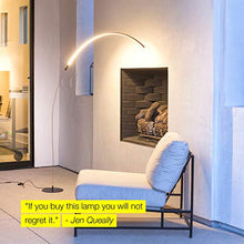 Load image into Gallery viewer, Brightech Sparq - Hanging, LED Arc Floor Lamp - Over The Couch, Contemporary Standing Lamp - Modern, Dimmable Light Arching from Behind The Sofa - Living Room & Office Pole Lamp