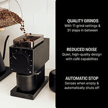 Load image into Gallery viewer, Fellow Ode Brew Grinder - Burr Coffee Grinder Electric - Coffee Bean Grinder with 31 Settings for Drip, French Press & Cold Brew - Small Footprint Electric Grinder - Matte Black