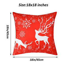 Load image into Gallery viewer, Christmas Pillow Covers 18x18 Inches Set of 4, Very Soft Flannel Fabric, Giving You a Comfortable Experience, Four Different Patterns, Full of Rich Christmas Atmosphere