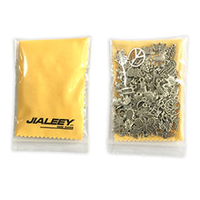 Load image into Gallery viewer, Wholesale Bulk Lots Jewelry Making Silver Charms Mixed Smooth Tibetan Silver Metal Charms Pendants DIY for Necklace Bracelet Jewelry Making and Crafting, JIALEEY 100 PCS