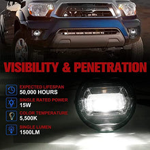 Load image into Gallery viewer, FIERYRED LED Fog Light Assembly Compatible with Tacoma 2005-11/Solara 2004-06/Sequoia 2008-15/Tundra 2007-13 Driving Fog Lamp, Offroad Front Bumper Replacement - Black, 1 Pair