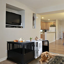 Load image into Gallery viewer, Casual Home Wooden Pet Crate, Black, 27" H
