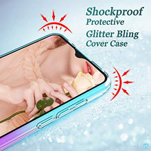 Load image into Gallery viewer, Dzxouui for T-Mobile Revvl 4 Case,TCL Revvl 4 Case (Not Fit 4 Plus) Girls Women TPU Clear Cover Moving Quicksand Glitter Protective Cute Phone Cases for T-Mobile Revvl 4(Teal/Purple)