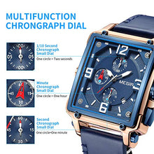 Load image into Gallery viewer, MEGIR Luminous Men's Chronograph Wrist Watches with Leather Strap Fashion Analog Business Military Quartz Watch for Men