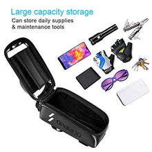 Load image into Gallery viewer, Bike Phone Front Frame Bag - Waterproof Bicycle Top Tube Cycling Phone Mount Pack Phone Case for 6.5’’ iPhone Plus xs max
