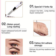 Load image into Gallery viewer, Eyebrow Pencil 2 Packs, Microblading Eyebrow Pencil with a Micro-Fork Tip Applicator Creates Natural Looking Brows Effortlessly and Stays on All Day (brown)