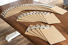 Load image into Gallery viewer, Office Solutions Direct Clipboards with Low Profile Clip (Set of 30) - Wood Clipboards Bulk 30 Pack, Heavy Duty Clipboard, Bulk Classic Clipboards for Classroom, Calendar Office Clipboard Stand up