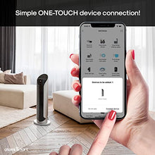 Load image into Gallery viewer, Atomi Smart WiFi 25" Ceramic Tower Space Heater – 3rd Gen.,1500W, Wide-Angle Oscillation, 750 Square-Foot Coverage, Tip-Over Safety Switch, Smartphone Control, Compatible with Alexa and Google Assistant