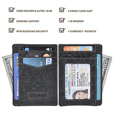 Load image into Gallery viewer, Valenchi - FRONT POCKET MINIMALIST RFID Wallet for Men and Women with multi card slots,Note pocket and ID window (Black Hunter Flower)