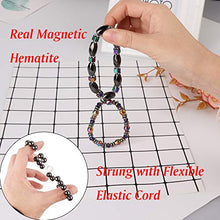 Load image into Gallery viewer, Jstyle 4Pcs Hematite Bead Bracelet for Men Women 8mm Stone Beads Bracelet Elastic Natural Stone Bracelet Bangle