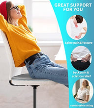 Load image into Gallery viewer, Custom-fit for Subaru Memory Foam Heightening Car Seat Cushion,Sciatica & Back Pain Relief, Bonded Leather/ice Silk Breathable Fabric Seat Cushion, Designed for Subaru Accessories (Gray,For Subaru)