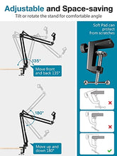 Load image into Gallery viewer, InnoGear Microphone Arm, Upgraded Mic Arm Microphone Stand Boom Suspension Stand with 3/8" to 5/8" Screw Adapter Clip for Blue Yeti Snowball, HyperX QuadCast SoloCast, Yeti x and other Mic, Medium