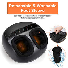 Load image into Gallery viewer, RENPHO Foot Massager Machine with Heat, Shiatsu Deep Kneading, Squeeze, Relieve Foot Discomforts from Plantar Fasciitis, Fits feet up to Men Size 12